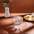 thumbnail image 1 of Double Glass Flower Tea Cup, Handcrafted, Elegant & Gift-Worthy, Flower Double Wall Glass Coffee Mugs, Clear Insulated Coffee Mugs, 1 of 8