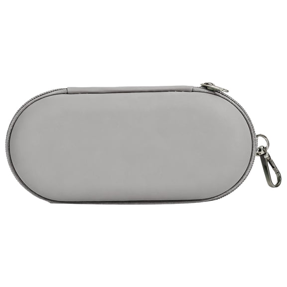 Double Glasses Case Hard Shell, Dual Eyeglasses Sunglasses Organizer with Zipper Closure, Travel Portable Storage Box for Women Men (Gray, 7.3*3.4*2.2in)