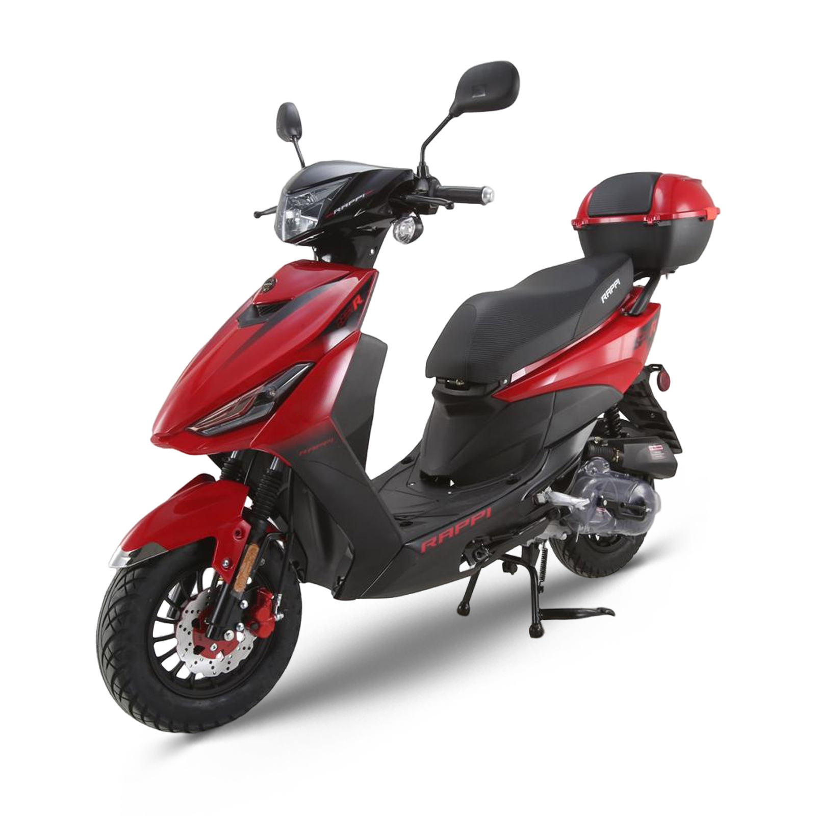 Double Global Brand 200 Gas Moped Adult Gas Street Moped with 12" Wheels! LED Headlight!