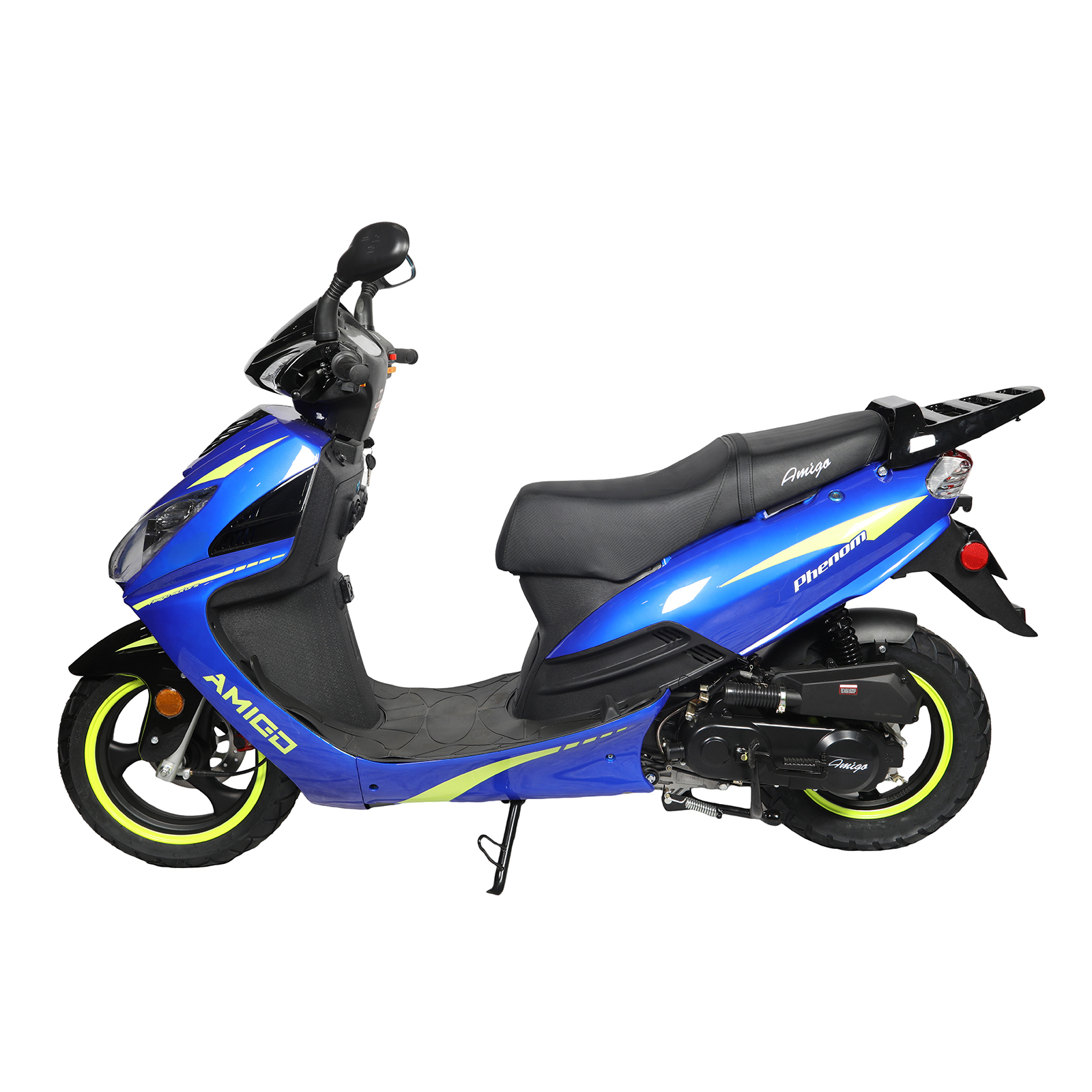 Double Global Brand New 50cc Gas Moped Motorcycle, 10" Wheels Electric/Kick Start! Large Headlights,Assembled in US, Deliver to Use