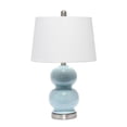 thumbnail image 1 of Double Gourd Ceramic Table Lamp, Light Blue, 1 of 1
