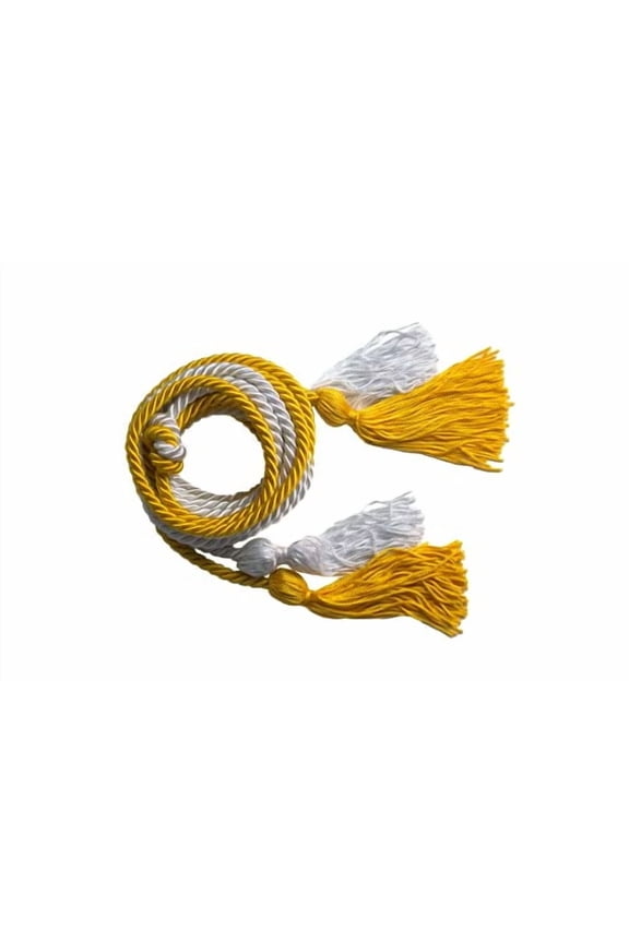 Academic Double Graduation Honor Cord (Gold/White) - pack of 10