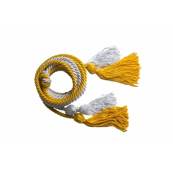 Honors Graduation Academic Double Graduation Honor Cord (Gold/White)