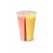 Double Grid Bubble Tea Cup   Clear Plastic Boba Cup with Lid - 500ml - Pack Of 10