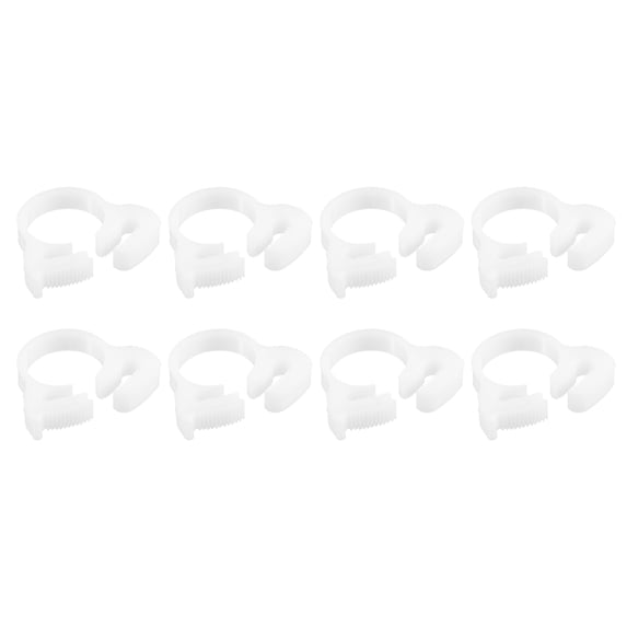 Double Gripping Nylon Hose Clamps, 8 Pack 16.3-18.1mm Double Snap Grip Hose Clip