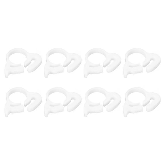 Double Gripping Nylon Hose Clamps, 8 Pack 17.6-18.3mm Double Snap Grip Hose Clip
