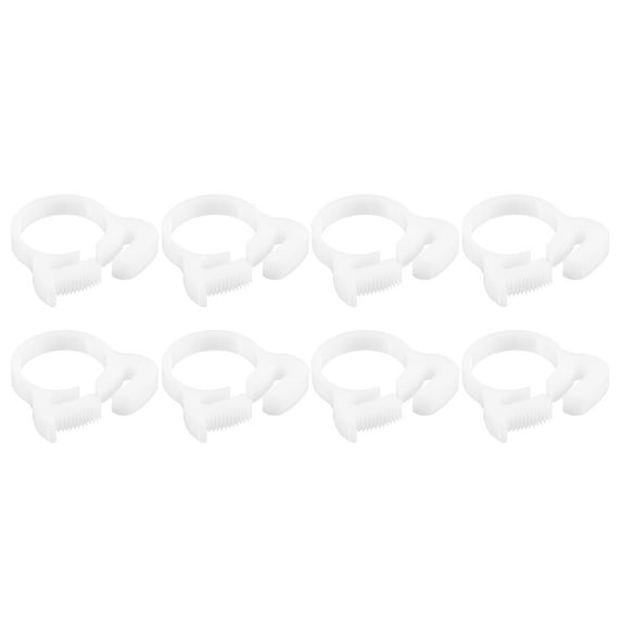 Double Gripping Nylon Hose Clamps, 8 Pack 23-24.8mm Double Snap Grip Hose Clip