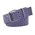 thumbnail image 1 of Double Grommet Belt Pu Leather Punk Belt Casual Canvas Waist Belt Casual Canvas Belt for Unisex Jeans 2 Hole Belts by Awwp Purple One Size, 1 of 1