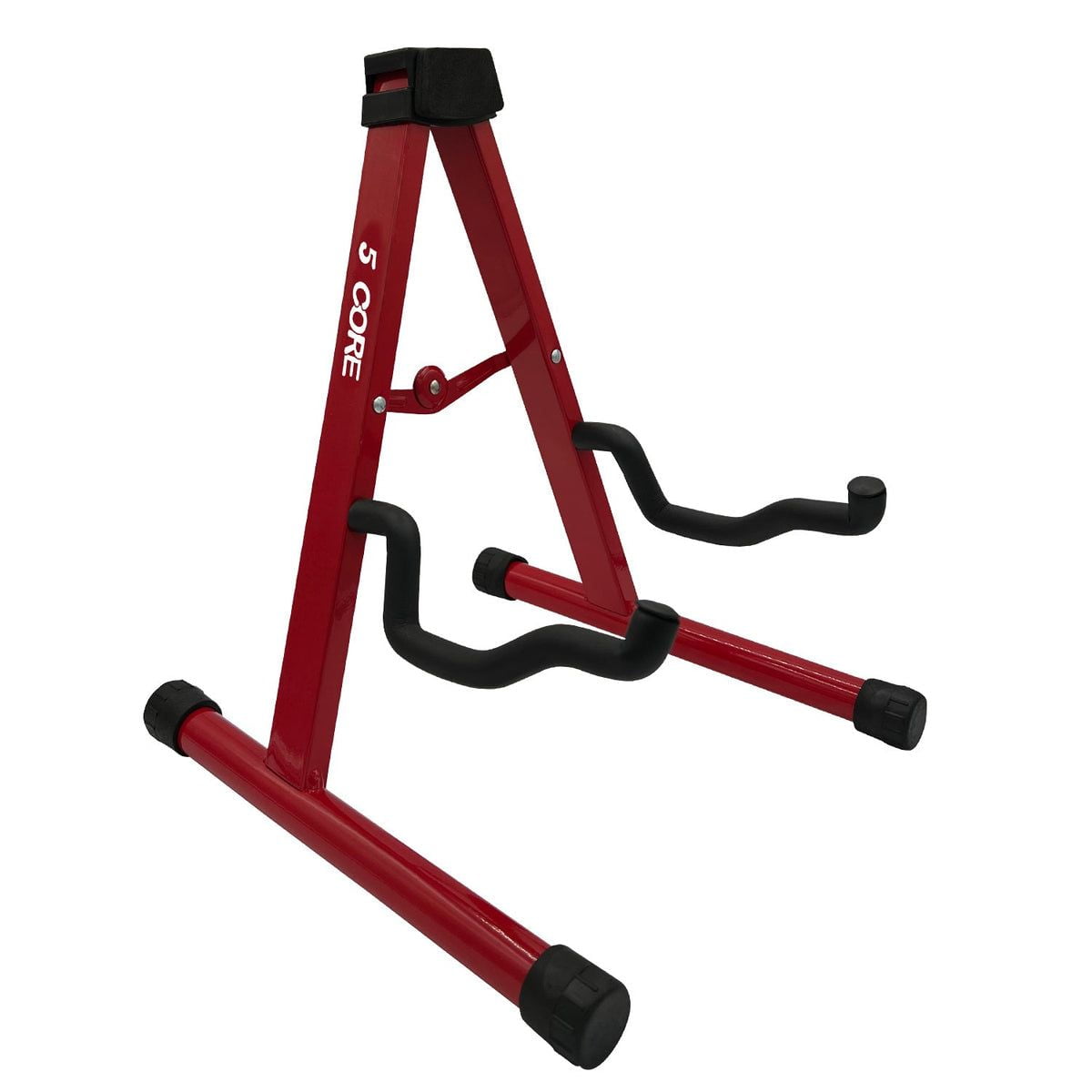 Double Guitar Stand Floor Adjustable Heavy Duty A Frame Universal Folding Acoustic Electric Bass Mandolin Banjo Violin Holder Stands For On Stage Studio ,1PC GSS RED