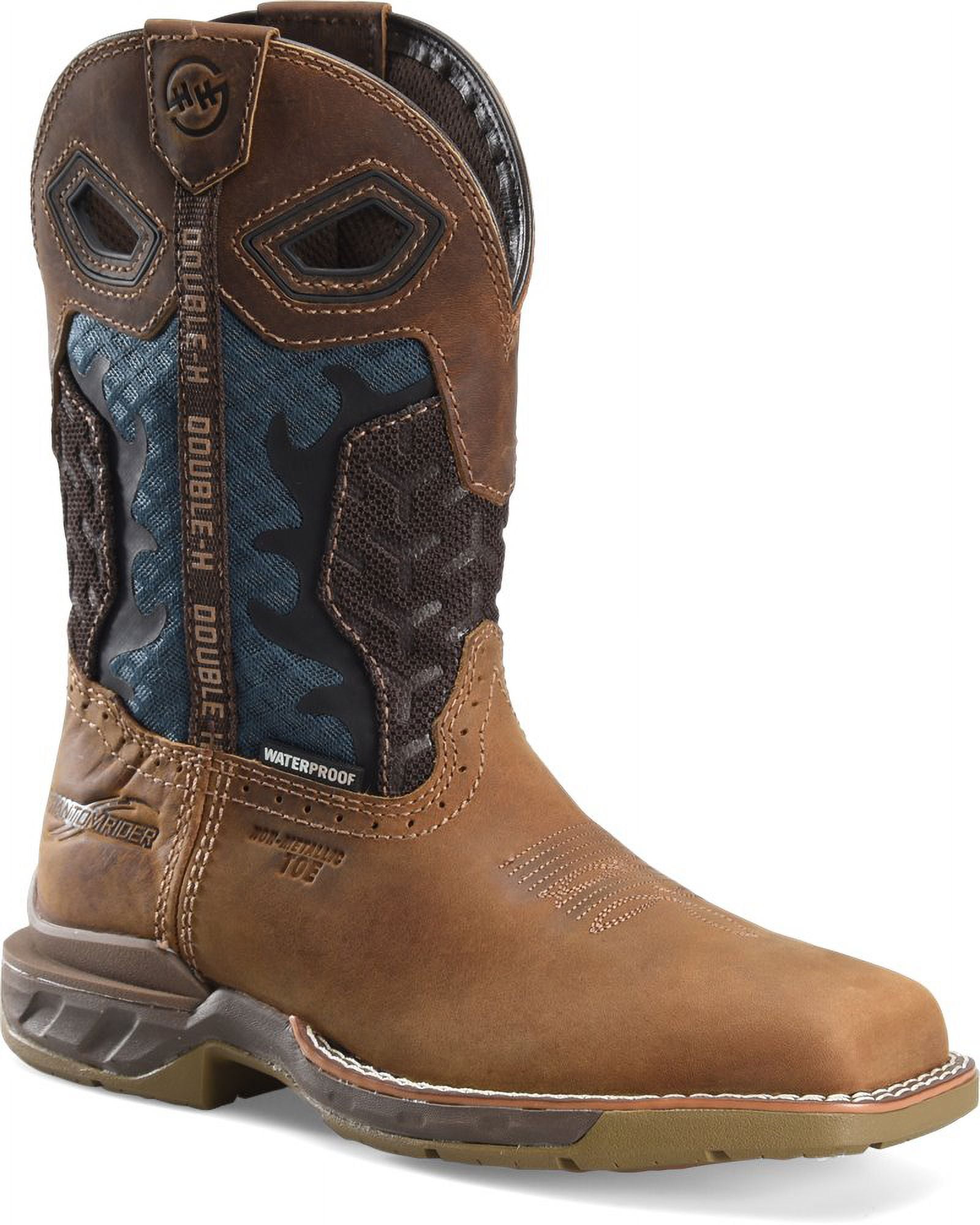 Double H Boots Women s 10 Watcher Composite Toe Waterproof Roper Work Boot Blue Brown DH5392 Walmart