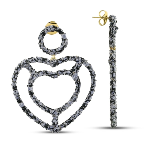 Double Hallow Heart Drop Earrings, Snakeskin Leather Oversize Earrings, Pinky Jewelry, Dangle Earrings, Large Stud Earrings, Lilac Big Heart Earrings, Boho Jewelry