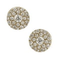 thumbnail image 1 of Double Halo Diamond Stud Unisex Adult Earrings 1.10ct 14K Yellow Gold, 2.37 Gr - Goldum NYC, 1 of 3