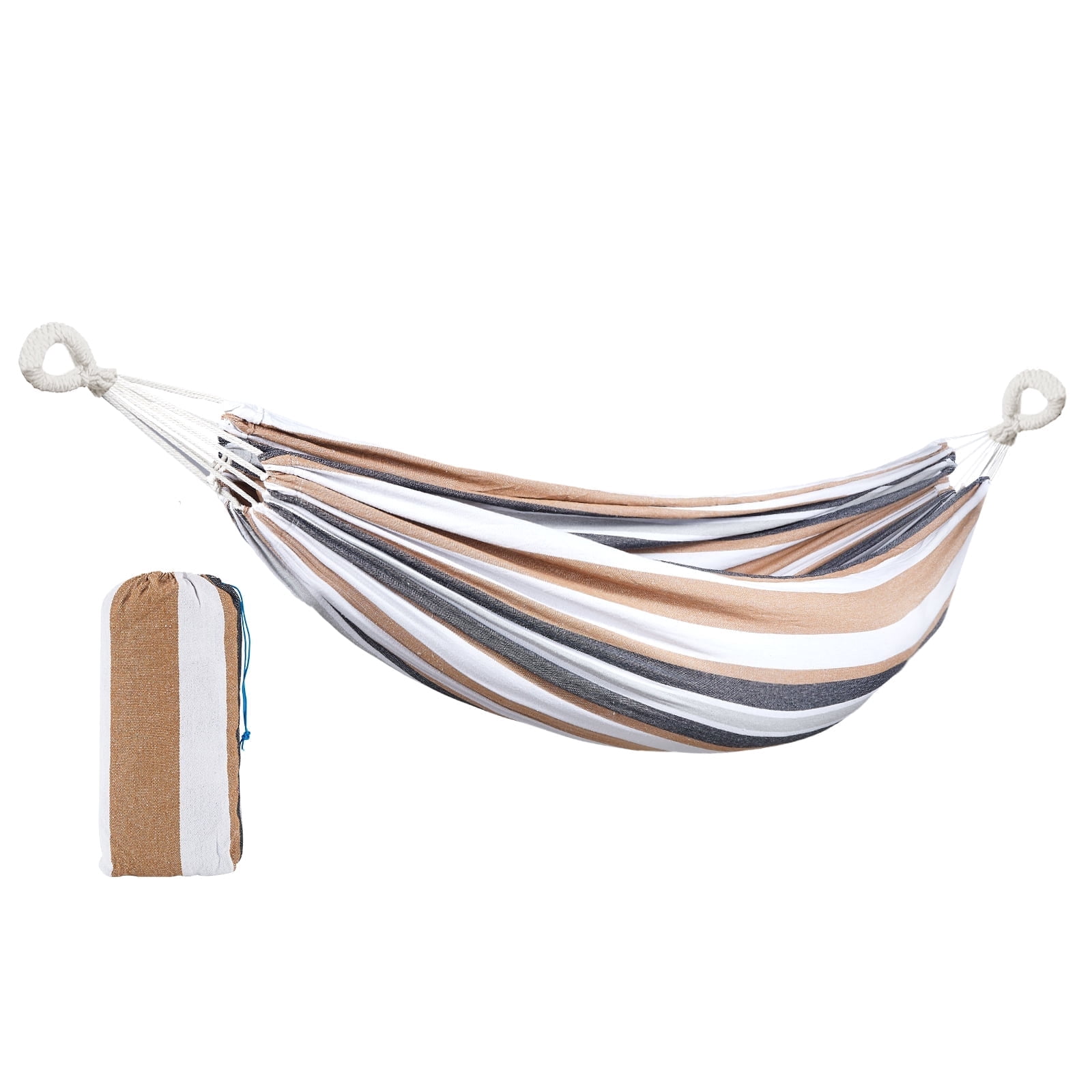 Double Hammock Comfortable for Hanging Sturdy 440lbs Capacity Hammock for Camping Outside Garden Outdoor Indoor Patio Backyard, Rainbow