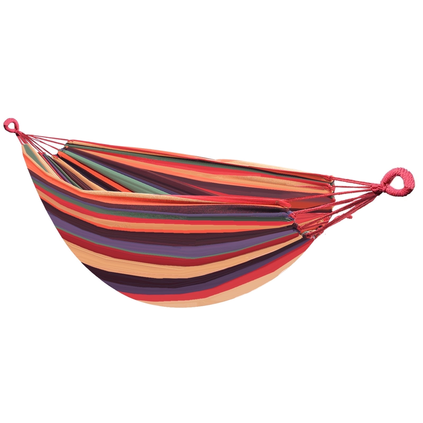 Double Hammock Comfortable for Hanging Sturdy 440lbs Capacity Hammock for Camping Outside Garden Outdoor Indoor Patio Backyard, Rainbow