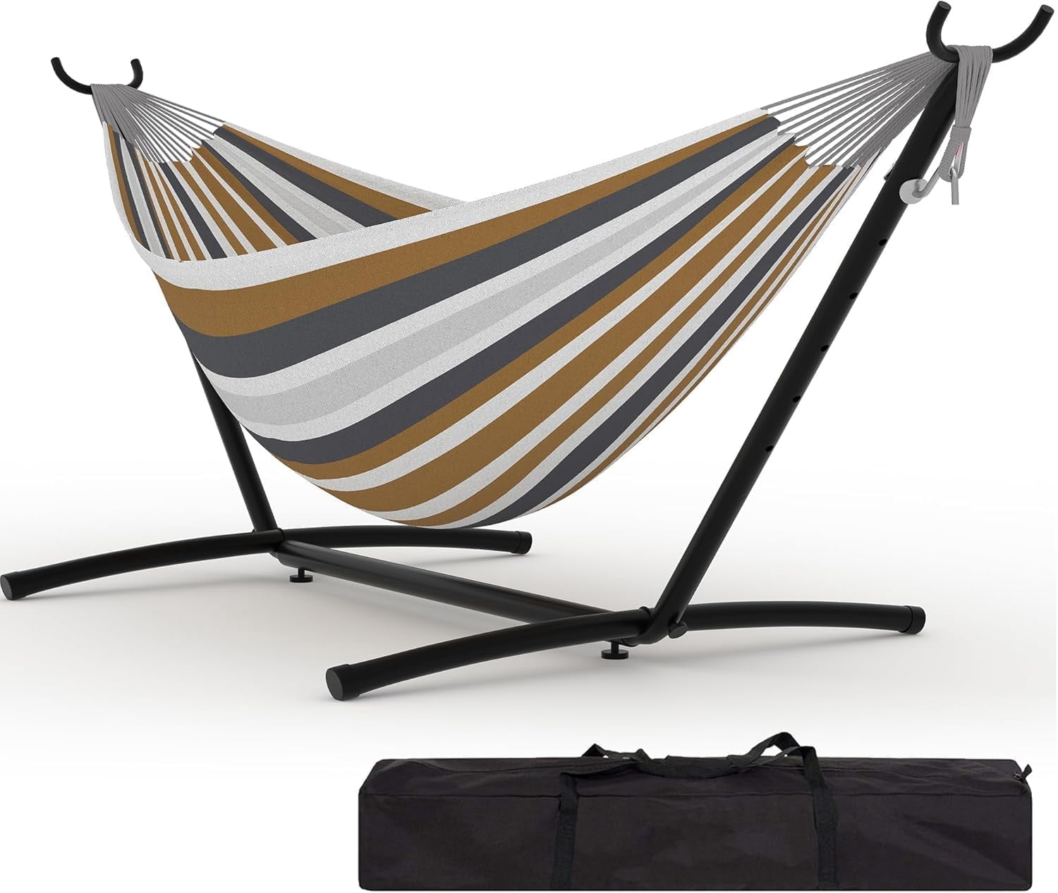 Double Hammock, Heavy Duty Portable, 500 lb Weight Capacity, Perfect for Both Indoors and Outdoors, 2 Person Hammock with Carrying Bag