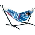 thumbnail image 1 of Double Hammock with Stand for Outside, Upgraded Spreader Bar, Heavy Duty Space Saving Steel Stand 2 Person, Convenient Pocket, Easy Assembly, 600lbs Weight Capacity, Indoor & Outdoor (Rider), 1 of 12