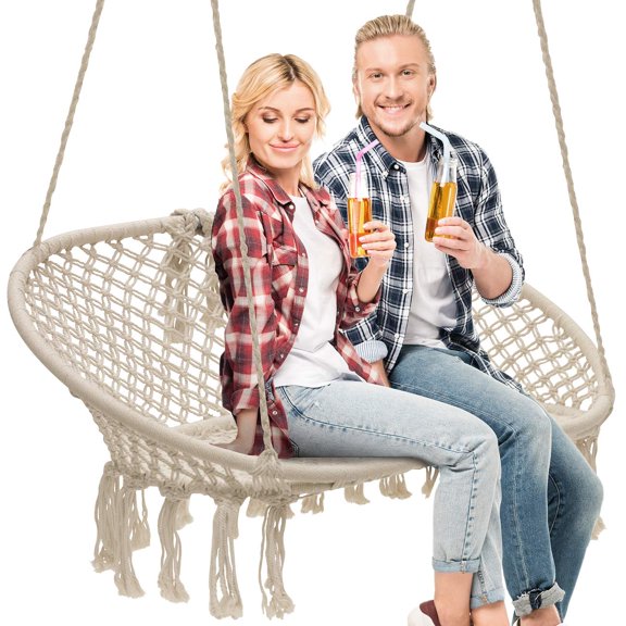 Double Hammock Swing, Macrame Double Bench
