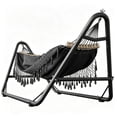 thumbnail image 1 of Yacona Hammock with Stand for Outside, Heavy Duty Steel Hammocks with Pillow for Backyard, Porch, Patio, Garden, Black, 1 of 8