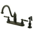 thumbnail image 1 of Double Handle 8 in. Kitchen Faucet with Brass Sprayer, 1 of 1