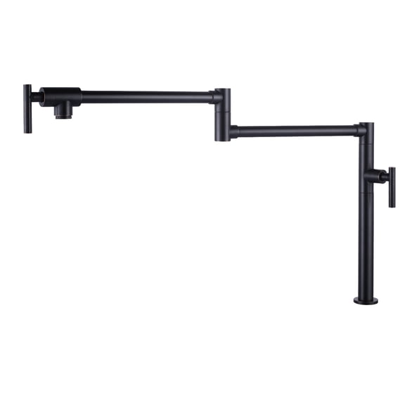 Double Handle Deck Mounted Pot Filler with Aerator in Oil Rubbed Bronze