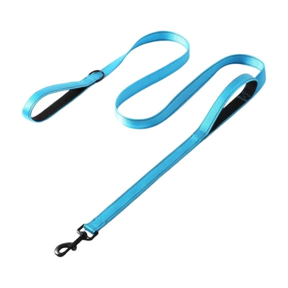 Double Handle Dog Leash,6FT Nylon Traffic Control Odor Proof, Easy Clean Coated Leash with 2 Handles for Medium Dogs