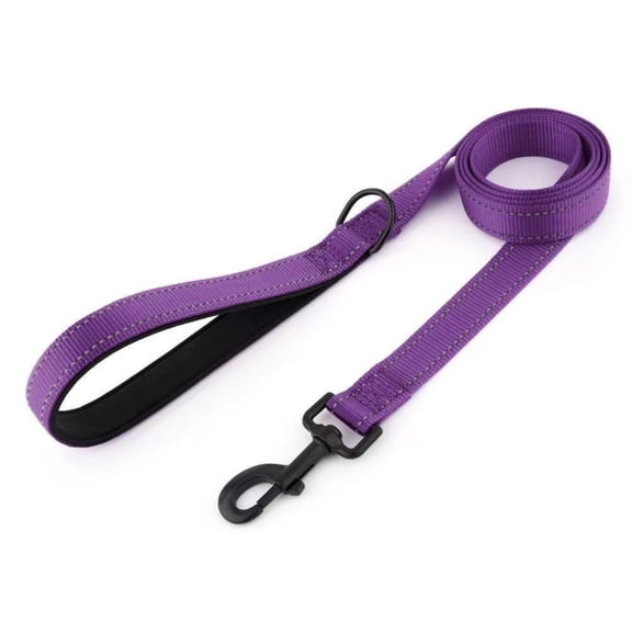 Double Handle Reflective Leash Heavy Duty Nylon Leash With Two Padded Handles Traffic Control For Medium To Large Ideal For Training And Night Walks berry Dog Leash 6 Feet Training Leash for Small