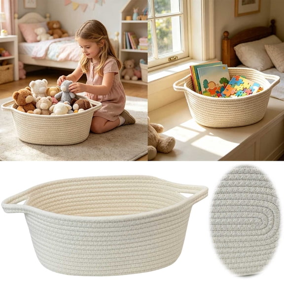 Double Handle Rope Storage For Home Organization And Decorative Storage Organizer Storage Small Bedroom Storage Solutions Newspaper Archival Storage Shelf Organizer for Clothes Storage with Lids for