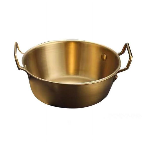 Double-Handle Stainless Steel Bowls, Multifunctional Snack Vegetable Bowls, Hot Pot Serving Bowls for Home
