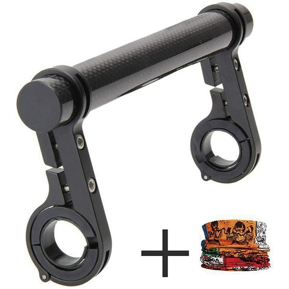 Double Handlebar Extender for Bike with Carbon Fiber Mount Holder Saving Space for Bicycle Accessories Flashlight Lamp Phone