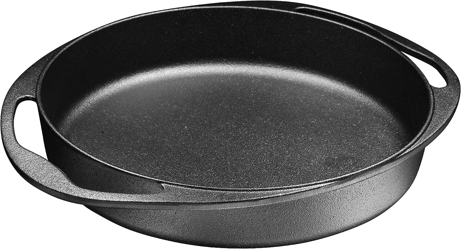 Double Handled nonStick Enameled Black Cast Iron Round Tatin Dish Pan Mini Roasting Dish