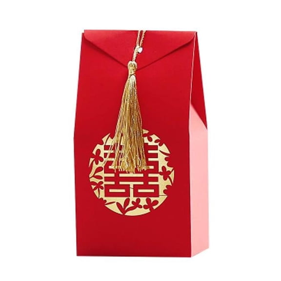 Double Happiness Chinese Red Classical Wedding Candy Boxes Wedding Favor Gift Box Candy Box - 40 Piece