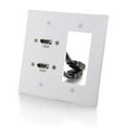 thumbnail image 1 of Double Hdmi Plus Decora Wall Plate White, 1 of 1