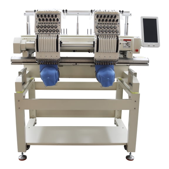 Double Head 12 Needle Automatic Embroidery Machine with 10inch Touch Screen