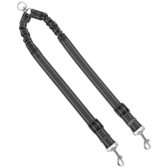 Double Head Dog Leads For Easy Control Heavy Duty Nylon Construction Locking Clip for 2 Breeds Walking Training Gear