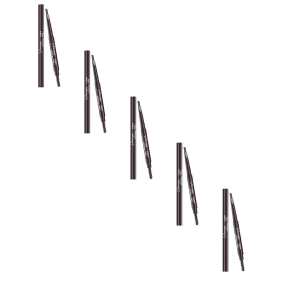 Double Head Eyebrow Pencil - Triangle Tip, Natural Long Lasting Eyebrow Shape and Filling, Female Eye Makeup, Double Head Triangle Line, Precise Definition, Beginner 1PC*5 Makeup Organizers