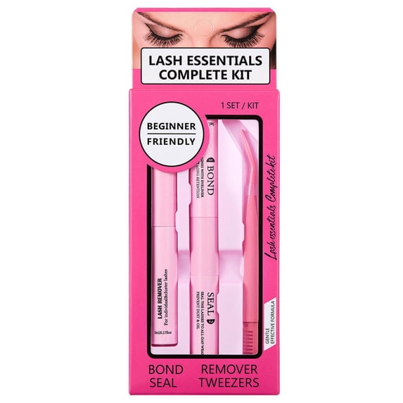 Double Head False Eyelashes Glue with Brush, 2-in-1 Black Lash Bond and Seal, 48-72H Long Lasting Waterproof Eyelash Adhesive, Easy Removable No Residue Eyelash Styling Tool
