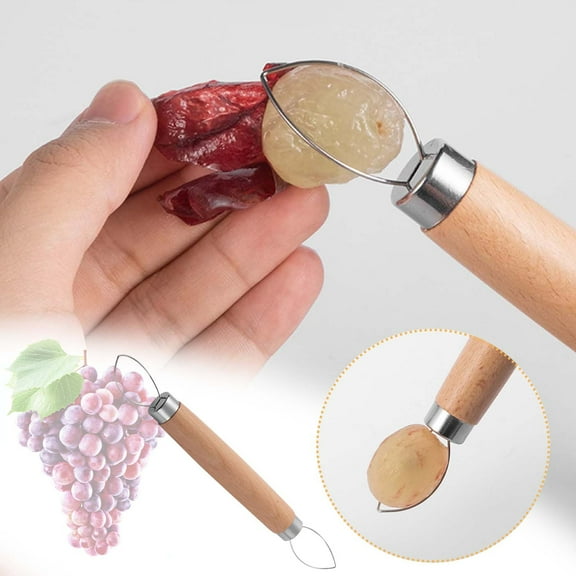 Double Head Grape Peeler | Fruit Peeler Tool for Grapes, Tomatoes & Small Fruits | Stainless Steel Kitchen Gadget for Easy Peeling | Household & Restaurant Use