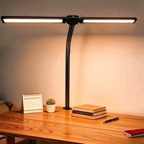 Alichome Desk Lamp, Metal Clip Lamp, LED Eye-Caring, Adjustable Flexible Gooseneck, 5 Levels Touch Control, for Home Office, Bed, Study, Workbench