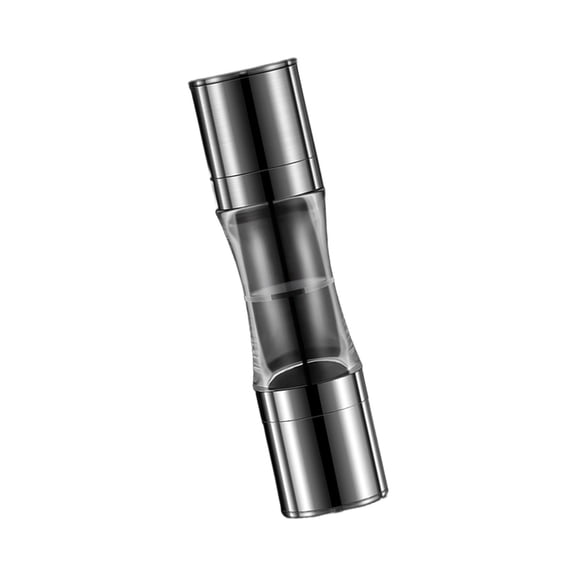 Double Head Manual Grinder With Ergonomic Designs Stainless Steels Clear Bottle Great For Home Cooking And Hosts