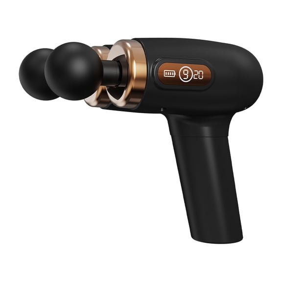 Double Head Massage Gun, Percussion Muscle Massager with 4 Heads, LCD Display, 1 Set
