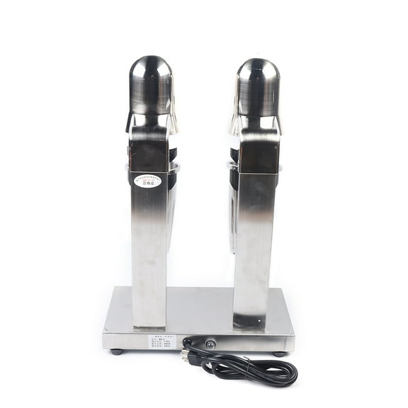 Double-Head Milkshake Maker with Adjustable Speeds, Anti-Slip Feet, Dual Blades, and Automatic Shutoff for Efficient Drink Production