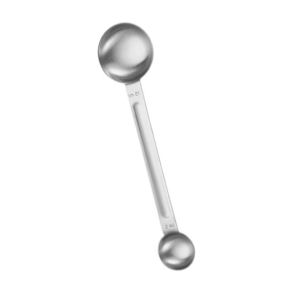 Double Head Rustless Steel Measuring Spoon with Ergonomic Handle for Coffee Sugar Flour Baking