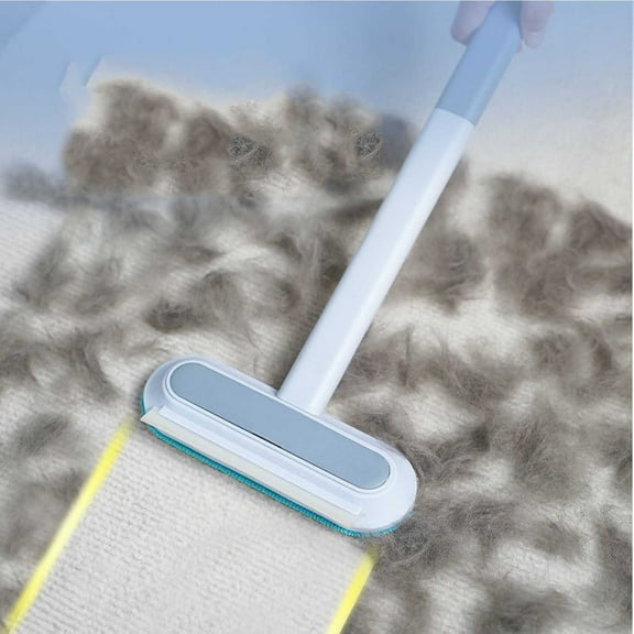 Double Head Screen Window Cleaning Brush Set,2PCS Multifunction Window Brush With Scraper And Extended Handle,Deep Cleaning Screen Glass Sofa Hair Removal Brush For Home Windows And Furniture-A