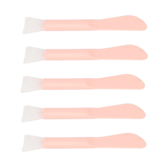 Double Head Silicone Facial Mask Applicator Set for Body Lotion and Mud DIY Makeup 5.9 Inches / 15 cm Professional Spa Grade Beauty Tool Kit Pack of 5