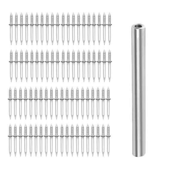 Double Head Skirting Nail, Seamless Invisible Security Screws for Baseboard Installation, Rust-Resistant Carbon Steel Hidden Nails
