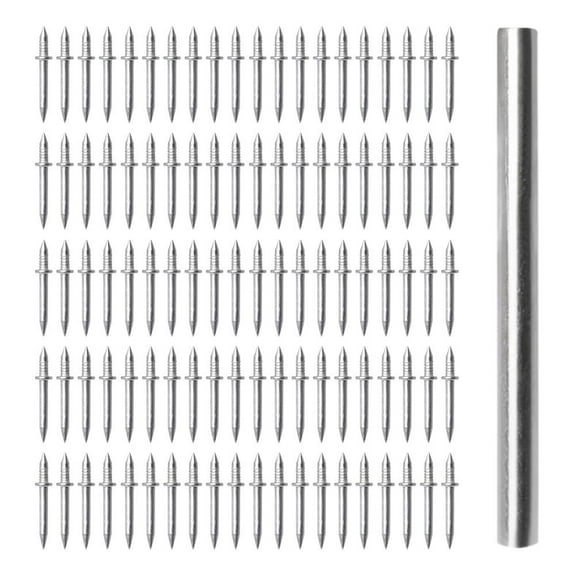 Double-Head Skirting Thread Seamless Nail, Markless Nails, Invisible Screws & Specific Sleeve Tool for Seamless Skirting Thread with Solid Wood Baseboard