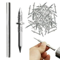 Double-Head Skirting Thread Seamless Nail, for Seamless Skirting Thread with Solid Wood Baseboard, Double-Headed Nails, Invisible Screws & Specific Sleeve Tool