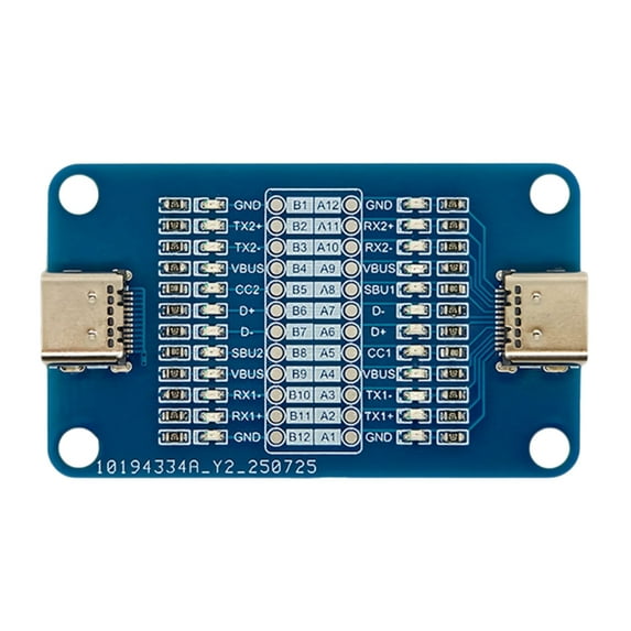 Double Head Type C Cable Tester Module Type C Breakouts Test Board Lightweight FR4 Fiberglass Board for Multiple Devices