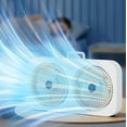 thumbnail image 1 of Double Head USB Fan Wall Mountable and Desktop Use, High Wind Power Dual Direction Cooling Fan with 3 Speed Settings, Quiet Energy Saving Fan for Home Office Bedroom, 1 of 7