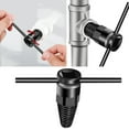 thumbnail image 1 of Double Head Water Pipe Extractor Set | Triangular Sliding Tooth Screw Remover | Vanadium Steel | Fits 1/2" & 3/4" Pipes | Hand Tap | Rusted Bolt Puller | High Grip Power Lever, 1 of 9